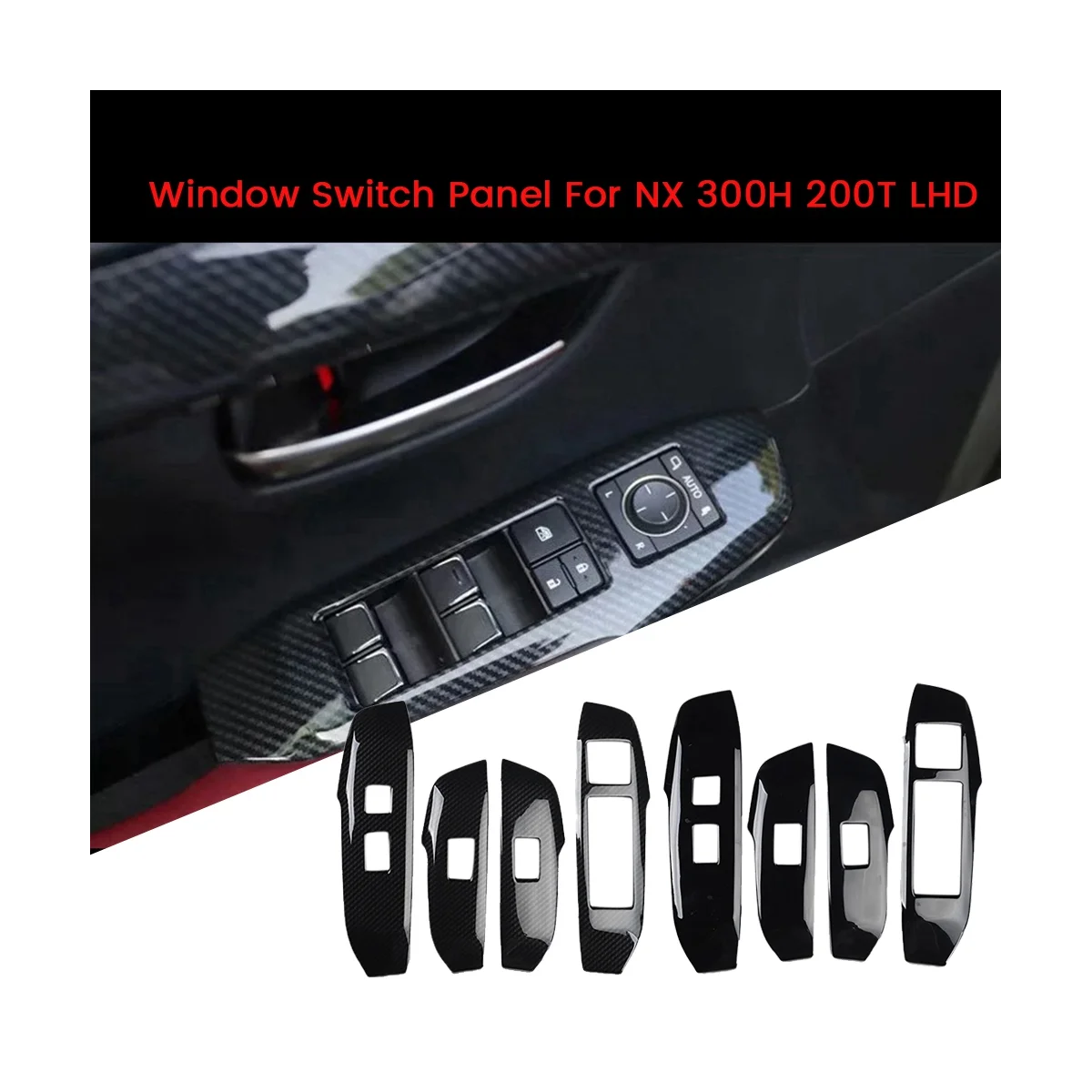4 шт. декоративные наклейки на панель автомобильного стеклоподъемника LEXUS NX 300H 200T