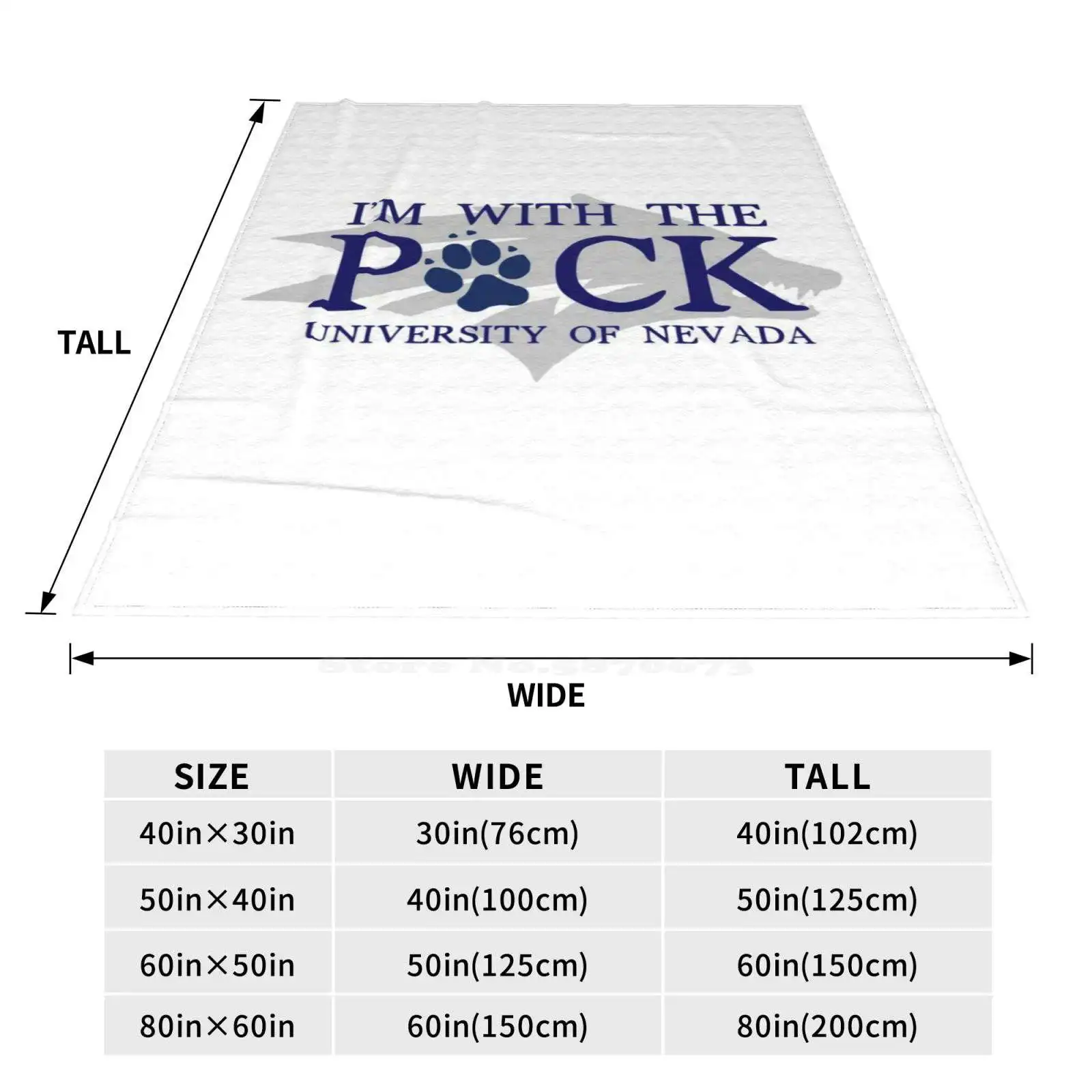 Модное мягкое теплое одеяло Unr 4 Nv Wolf Pack Университет Невады Рено колледж по