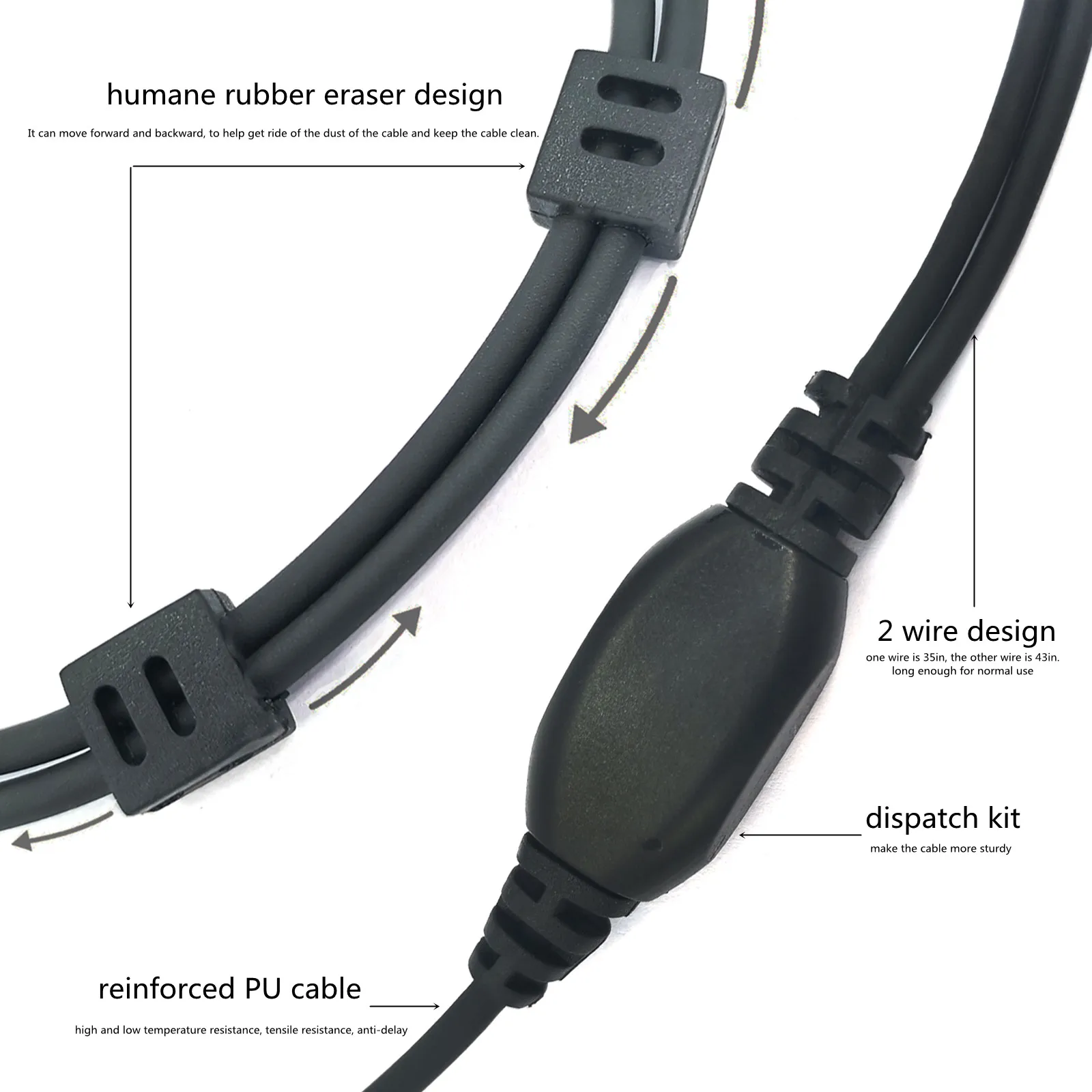 RISENKE Two Way Radio Headset for Motorola SL1K,SL1M,SL300,SL500,SL4000,SL4010,SL8550,SL8050 Walkie Talkie Earpiece with Mic PTT