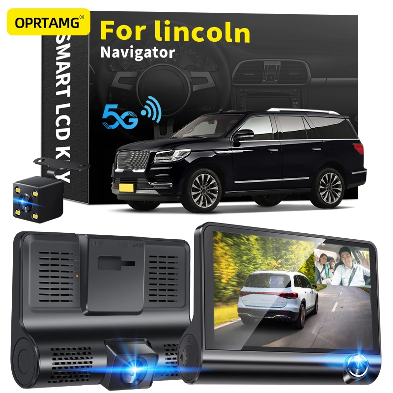 

Автомобильный видеорегистратор OPRTAMG, 3 камеры, объектив 4,0 дюйма 1080P, видеорегистратор для lincoln Navigator 1995 1997 2000 2002 2003 2004 2010-2022