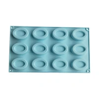 durable reusable high temperature resistant 12 holes 3d silicone doughnut mold for baking chocolate mould fondant mold