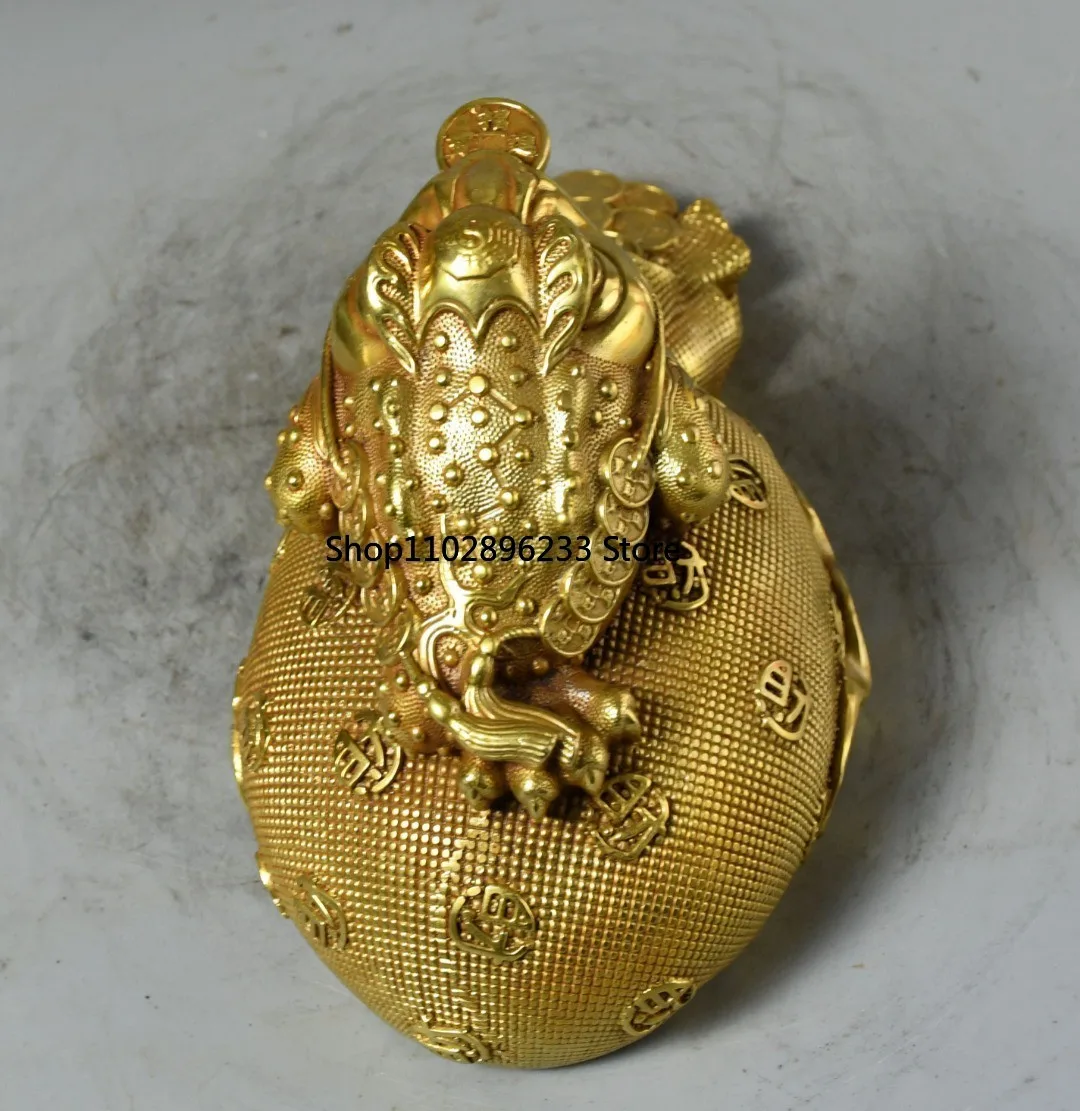 Старый латунь Лю Цзиньчан Укусы Цянь Цзиньбао Орнамент Магазин Домашняя акция