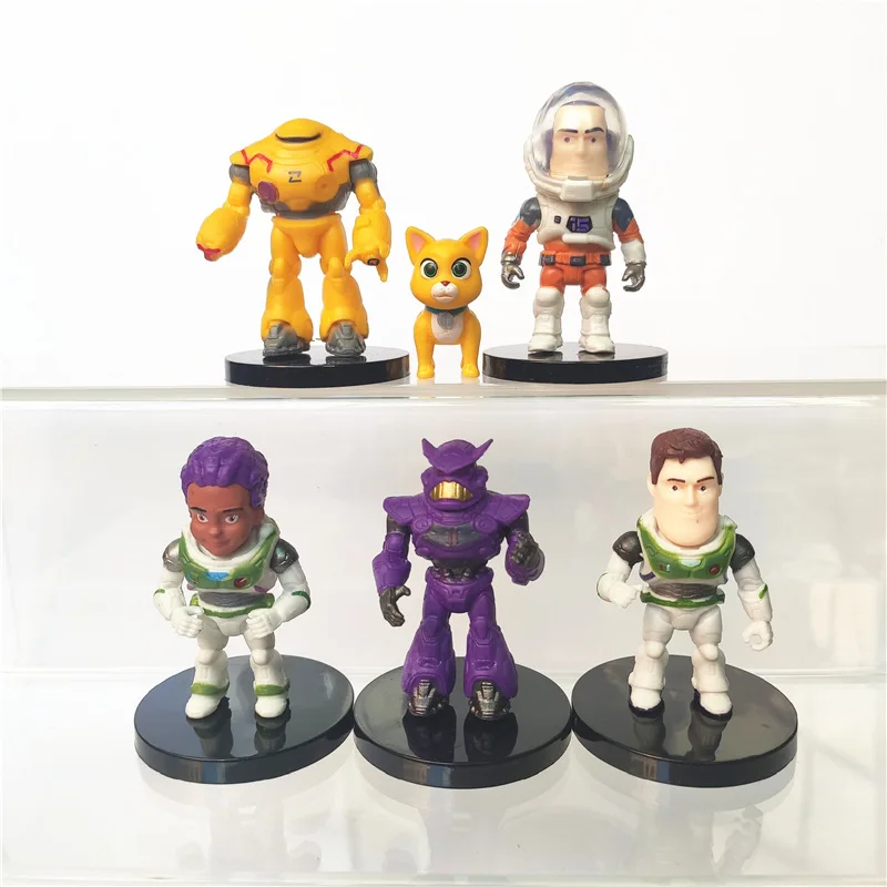 

6pcs Disney Anime Movie Buzz Lightyear Cat Action Figures Set Ranger Alpha Izzy Hawthorne Zyclops Cat Sox Model Dolls For Gifts