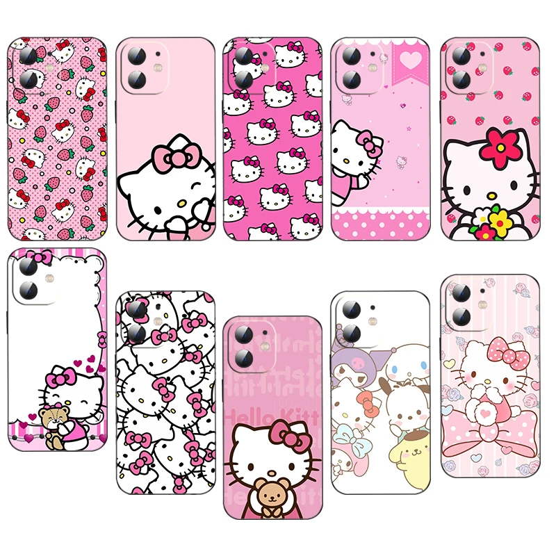 OK3 H-Hello kitty Cute Soft Silicone Case for Redmi Xiaomi Poco X3 NFC GT C40 X4 M4 M5 M6 4G 5G Pro Caver