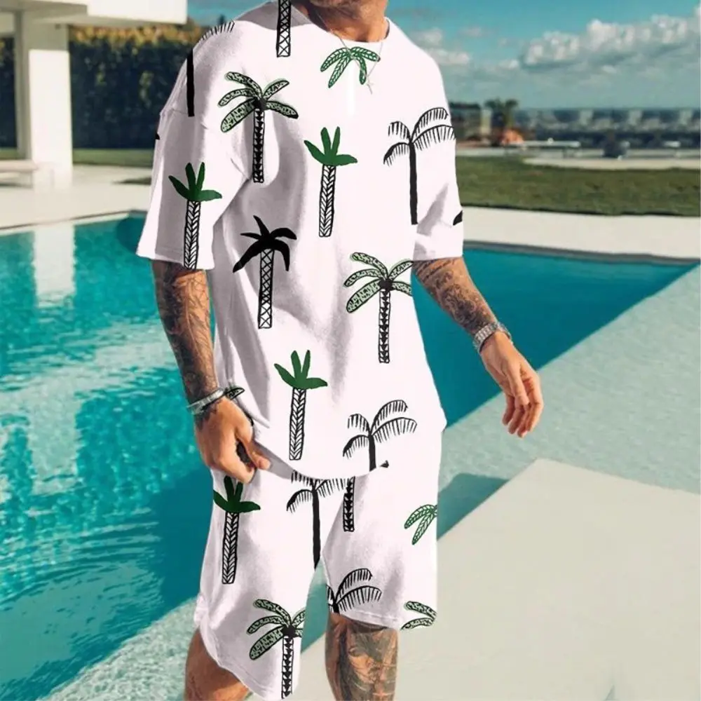 Men Clothing Plus Size 3D Printed T-shirt Suits Fashion Funny Graphic Round Neck Ropa Fashion Designer Short Sleeve 2 Pieces