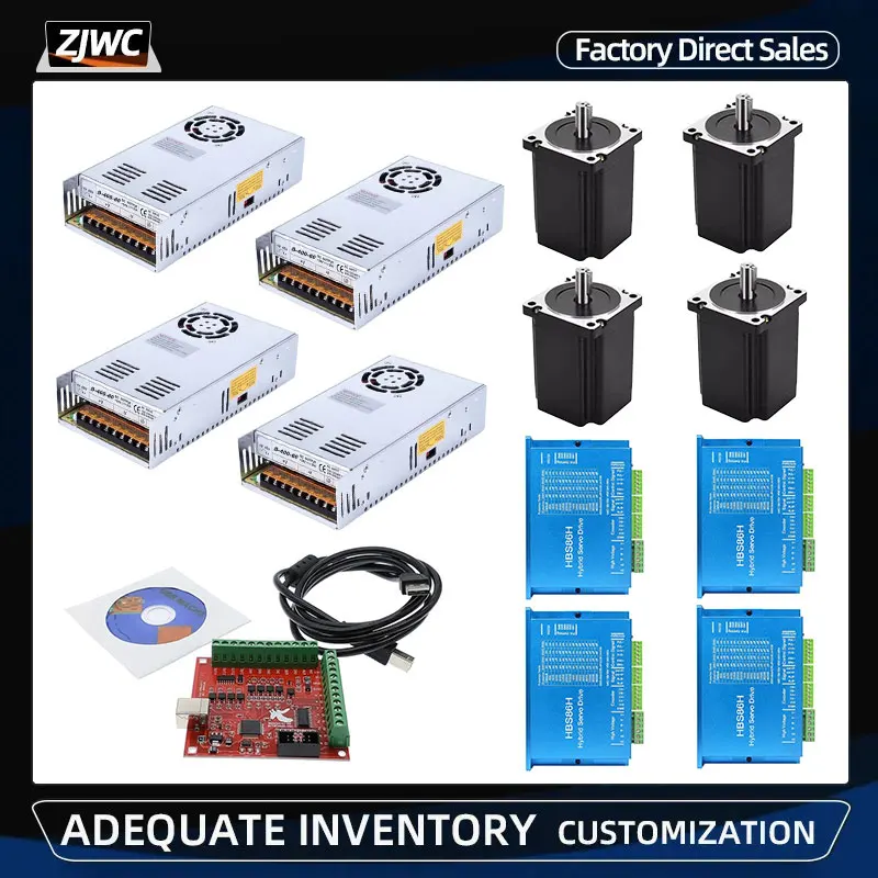 1/3/4 комплекта 4 5/8 5/12 Нм Nema34 двигатель с замкнутым контуром + драйвер HBS86H источник