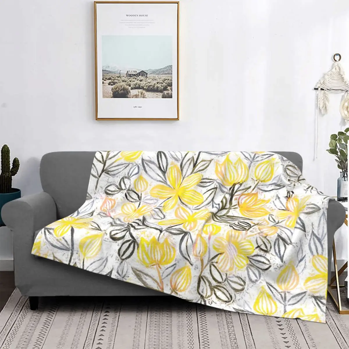 

Sunny-Manta a rayas de crayón amarillo, colcha a cuadros para cama, toalla de playa, manta doble, colchas de verano
