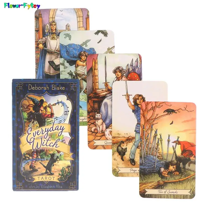 

78Pcs/1Box Everyday Witch Tarot Cards Prophecy Divination Deck Party Board Game Tarot