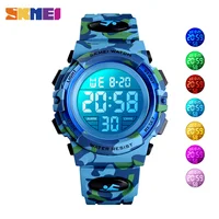 SKMEI Military Kids Sport zegarki 50M wodoodporny elektroniczny zegarek na rękę Stop Watch zegar cyfrowy zegarek dla dzieci dla chłopców dziewcząt 1