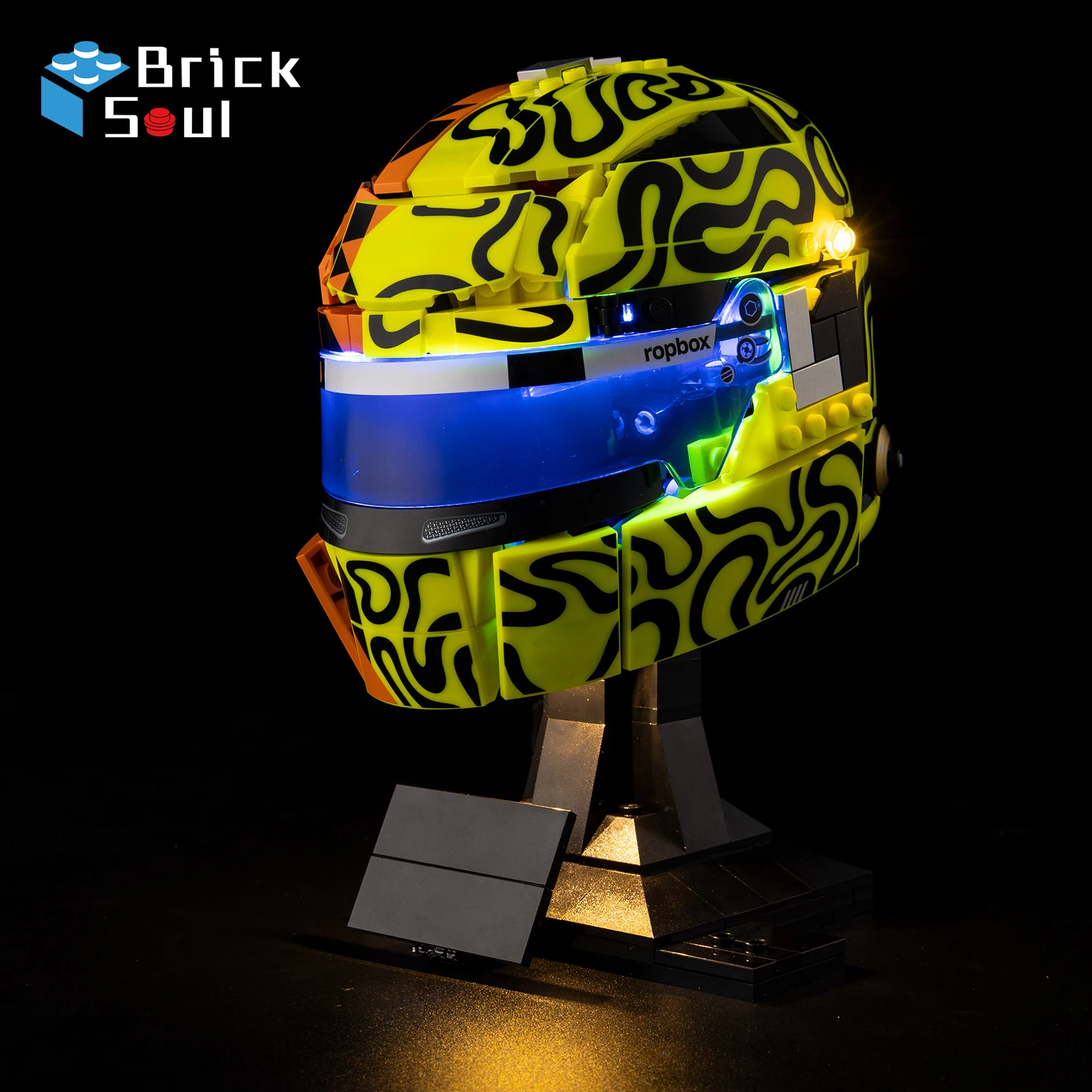 Комплект светодиодной подсветки BrickSoul, подходящий для LEGO Scuderia Ferrari HP Lewis Hamilton Helmet 43014 43017 43022 43023 (art.: 3920dc36520ff) - 3920dc36520ff