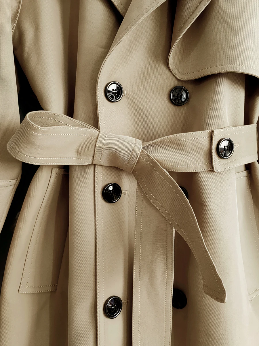 Тренчкот мужской длинный хлопковая непромокаемая ветровка свободного покроя