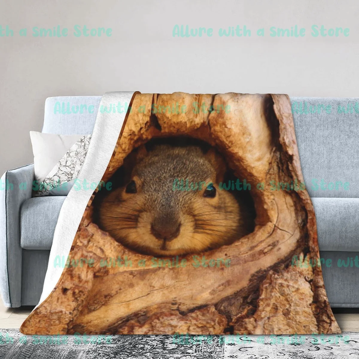 

Cute Cartoon Squirrels Chip 'n' Dale Printed Blanket Warm Soft Lightweight Baby Nap Blanket Sofa Blanket Throw Blankets