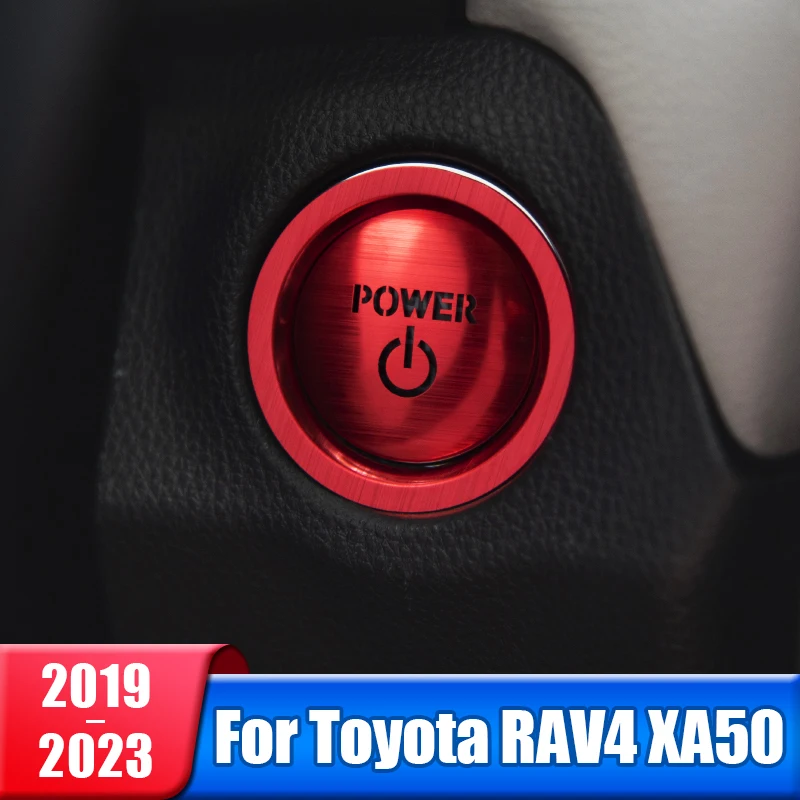 

Car Start Stop Engine Push Button Cover Stickers For Toyota RAV4 2019 2020 2021 2022 2023 RAV 4 XA50 Hybrid LE XLE Accessories