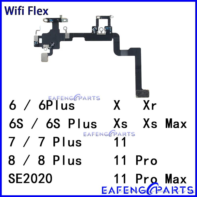 Фото Гибкий кабель сигнала антенны Wi-Fi для IPhone 6 6S 7 8 Plus X Xr Xs 11 Pro Max SE2020, детали для фиксации ленты Wi-Fi №1