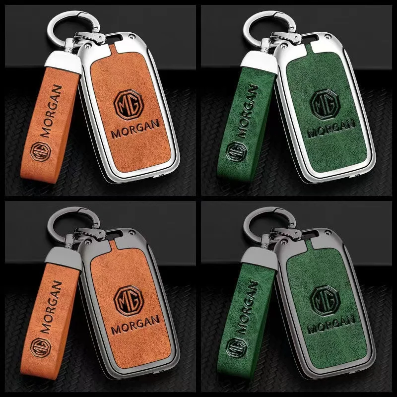 

Fashion Zinc Alloy Leather Car Key Case Cover For MG ZS EV MG3 MG5 MG7 MG6 EZS HS EHS GS 2018 2019 2020 2021 Key Protector