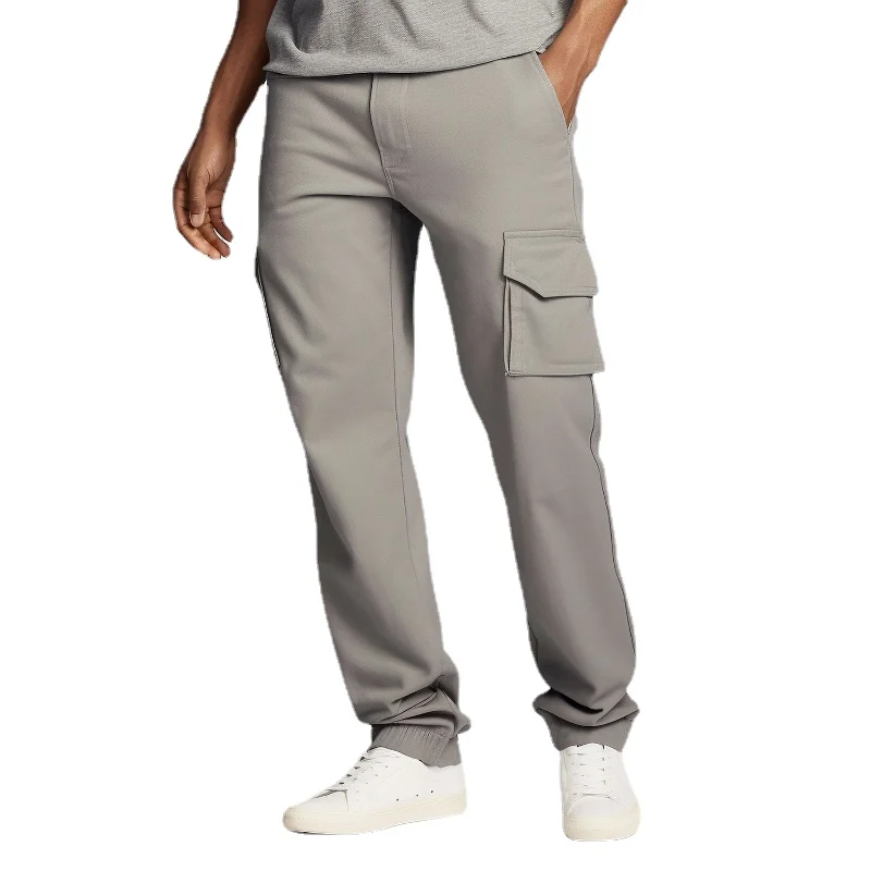 

Men's Cargo Sweatpants 2023 Grey Drawstring Fleece Joggers