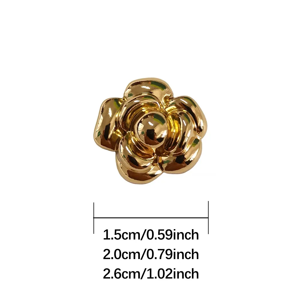Элегантные металлические пуговицы в стиле камелии аксессуары для шитья