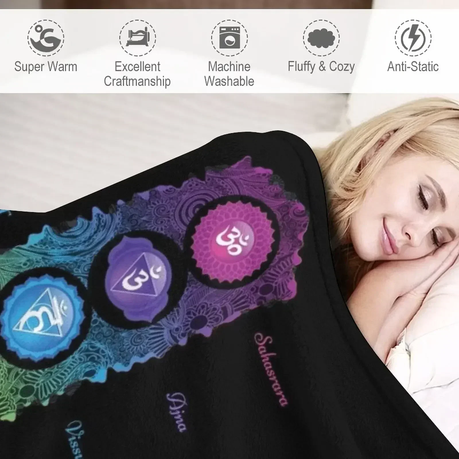 7 символов и названий чакр — 62 VTBBG. Роскошные милые одеяла.