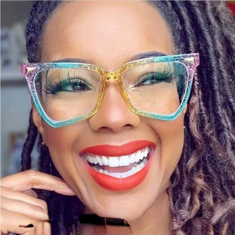 

The New Personality Rainbow Colors Jelly Cat Eye Sunglasses Women Brand Designer Fashion Wear Party Men Sun Glasses Wholesale