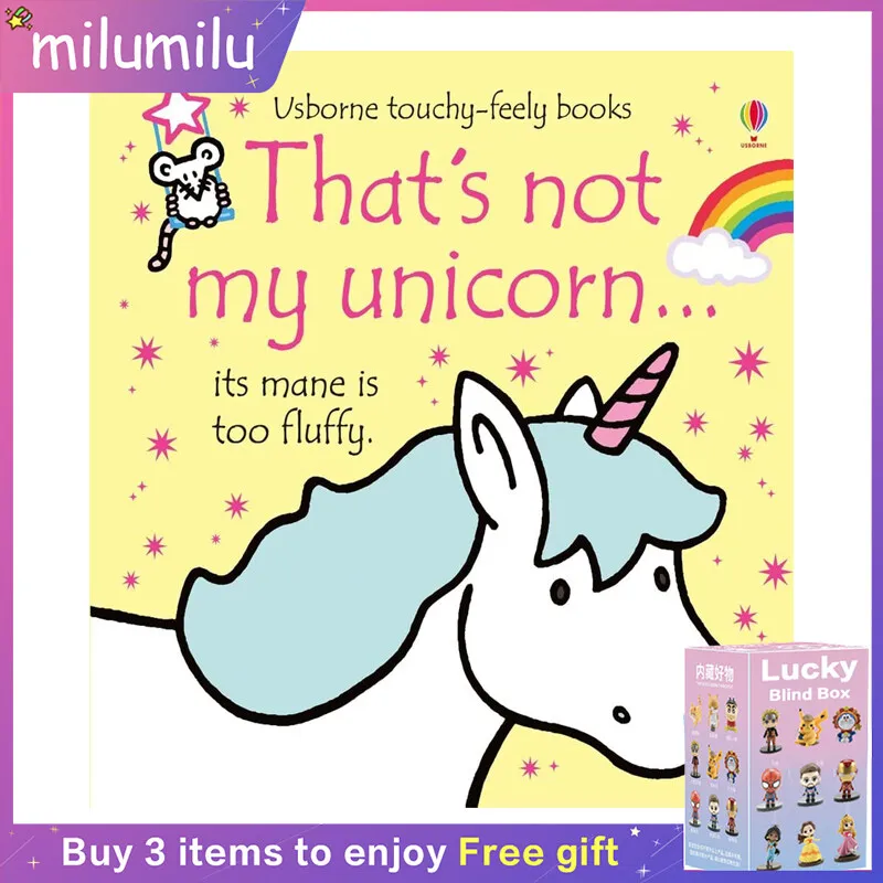 

Оригинальная английская книга MiluMilu Usborne That's Not My Unicorn Touch, Детская образовательная игрушка, картина