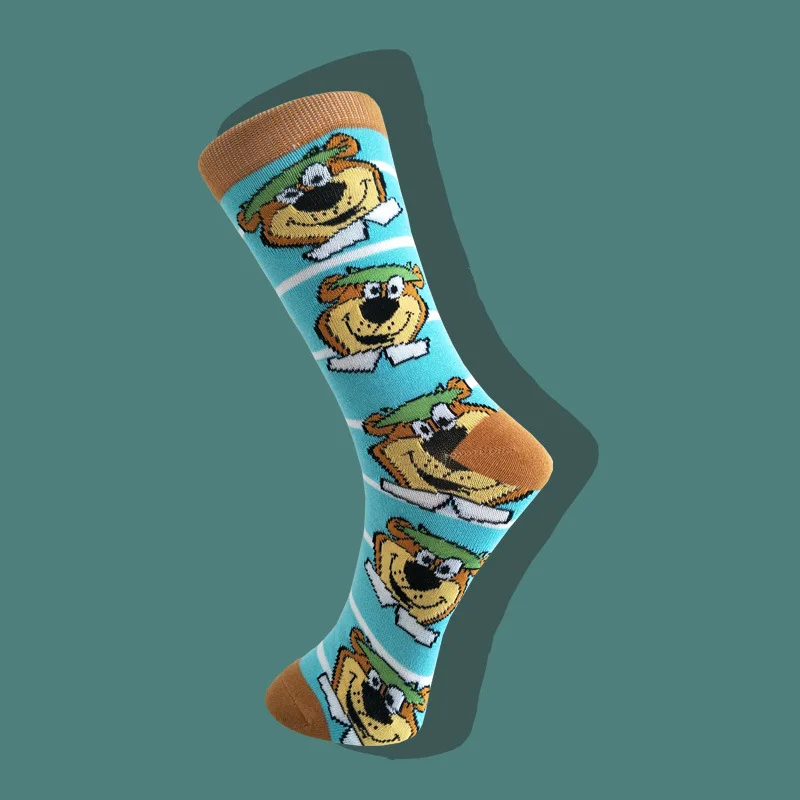 Fashion Soft Novelty Cotton Women Socks Colorful cartoon animal Happy Funny Socks For Girl Gift Unisex Socks men socks 5/Lot