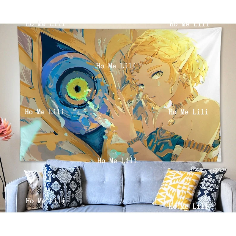 Аниме настенный гобелен Zelda Tears Of The Kingdom настенное искусство украшения для дома