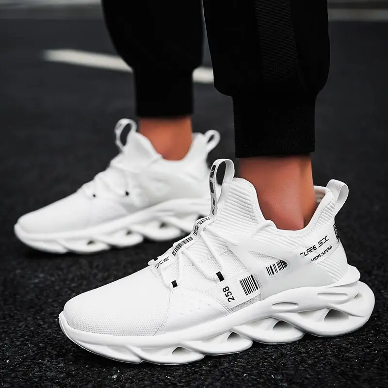 

Knit men sneakers high quality designer breathable teenage sport shoes running sports spadrilles knitting skateboarder size 42