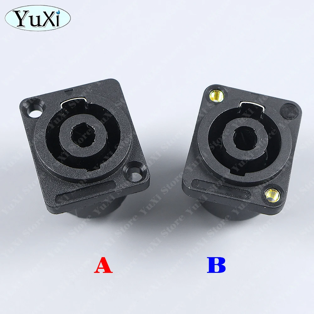 Фото 2-20 шт. XLR 4-контактный разъем Speakon для монтажа на панель, 4-полюсный гнездовой разъем Powercon, аудио-видео кабель-адаптер XLR №5