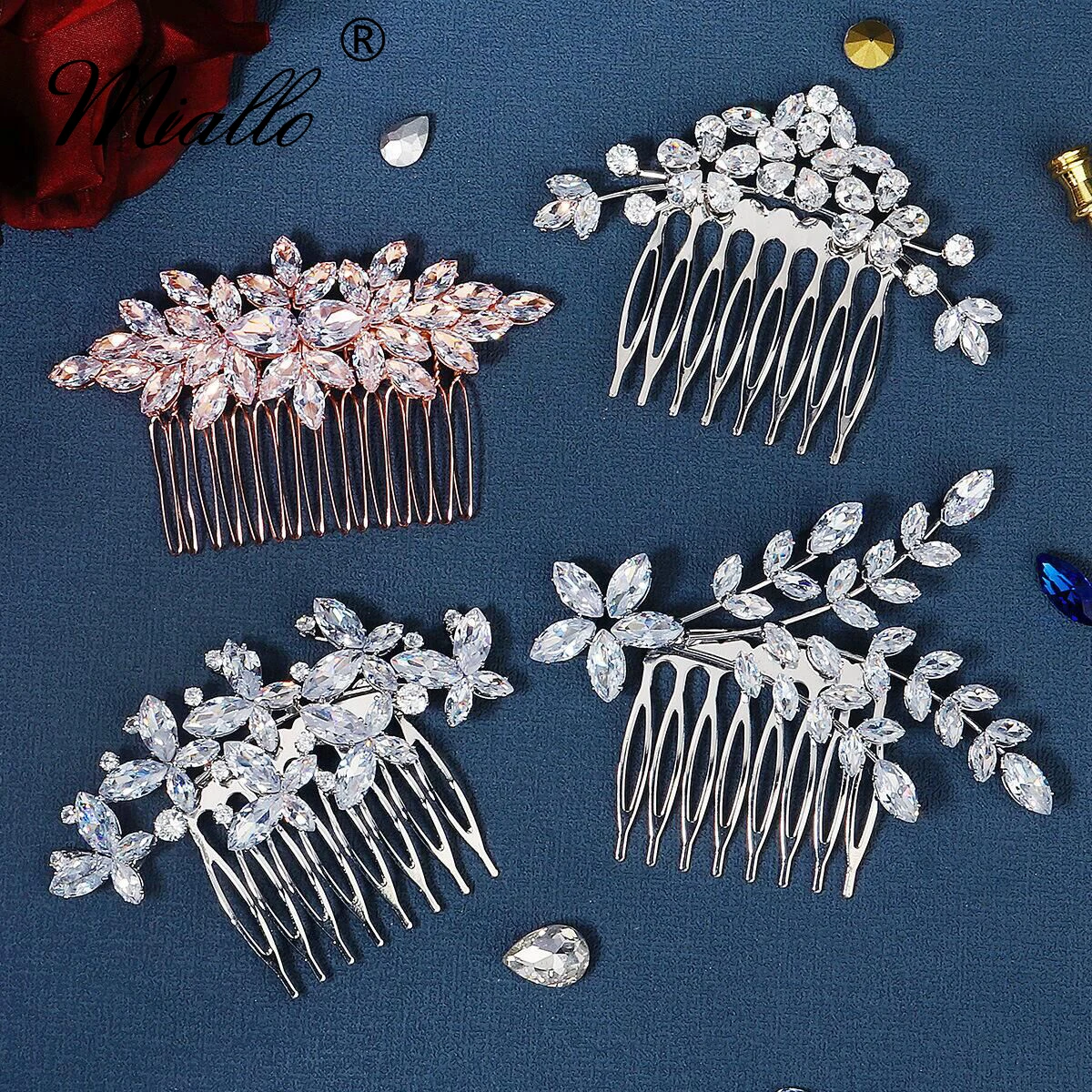 Classic Zirconia Women's Hair Comb Luxury Headpiece Side Clip Party Dress Up Accessories Jewellery