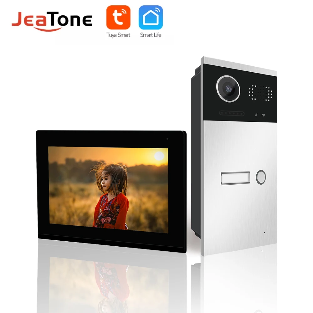 Jeatone 2-Wired WiFi Video Interphone With Tuya APP 1080P Video Doorphone For Home Wireless Sensor Waterproof Doorbell enlarge
