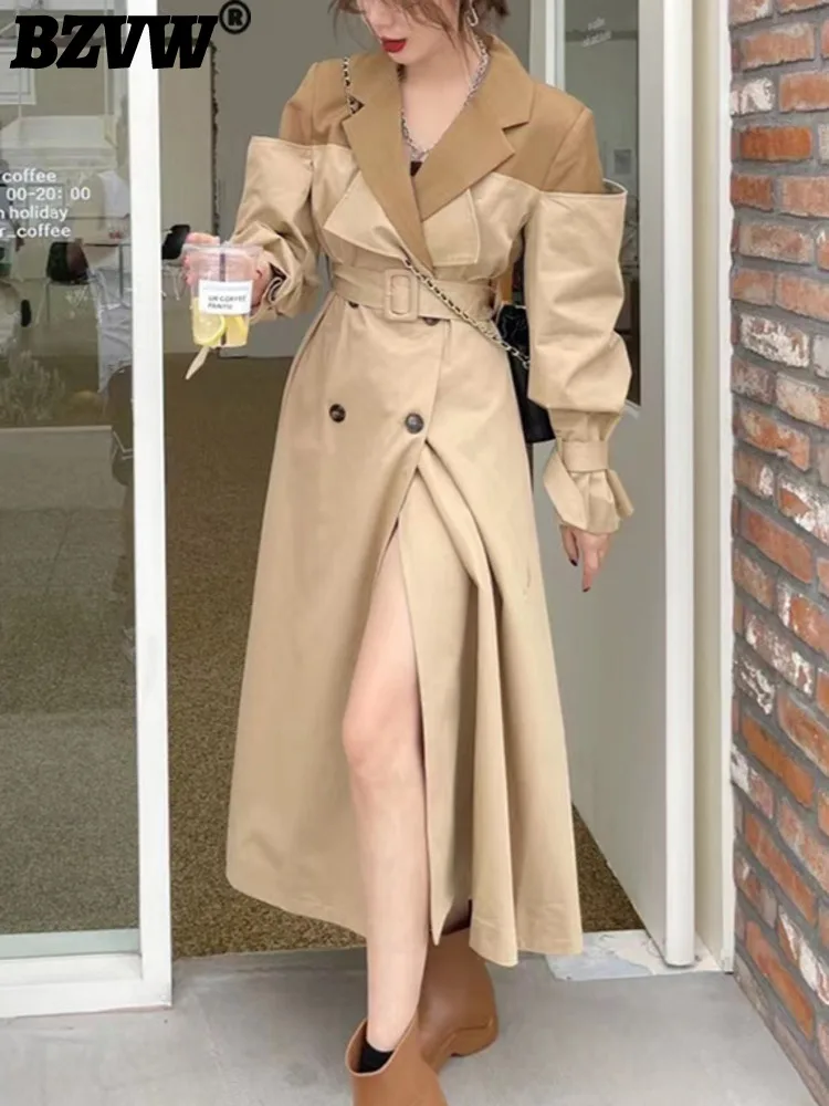 

Модное женское дизайнерское платье BZVW контрастных цветов на сезон весна-осень 2023 универсальное нишевое темпераментное платье на бретелях женское 25X2853