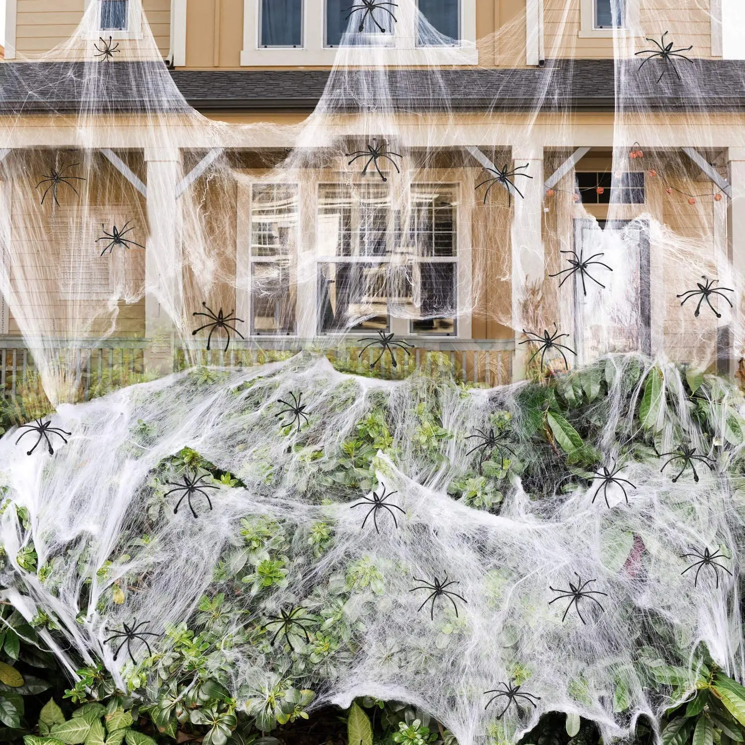 

Artificial Spider Web Halloween Decoration Scary Party Scene Props White Stretchy Cobweb Horror House Home Decor Accessories