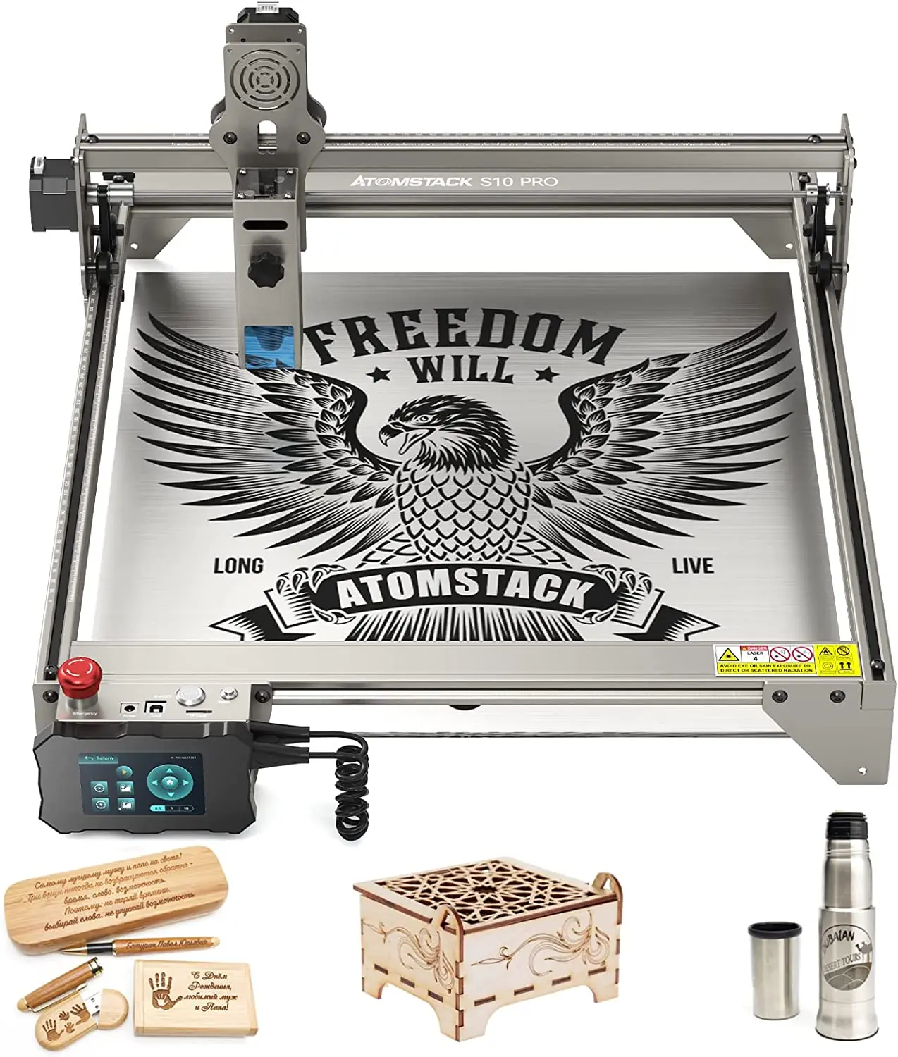 

Лазерный гравировальный станок ATOMSTACK S10 PRO X7PRO, стальной, металлический, стеклянный, лазерный гравер «сделай сам», мини-принтер, резак для дер...