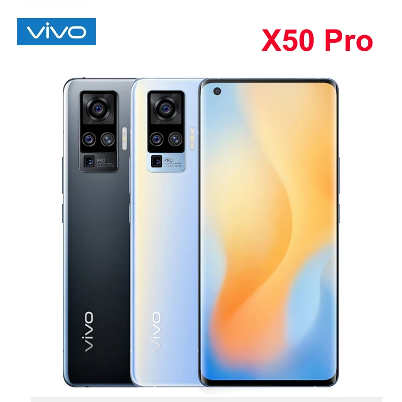 Original VIVO X50 Pro Smartphone Android 6.56 inch 256GB ROM 48MP+32MP Camera 4315mAh Mobile phones 5G Network Google Cell phone