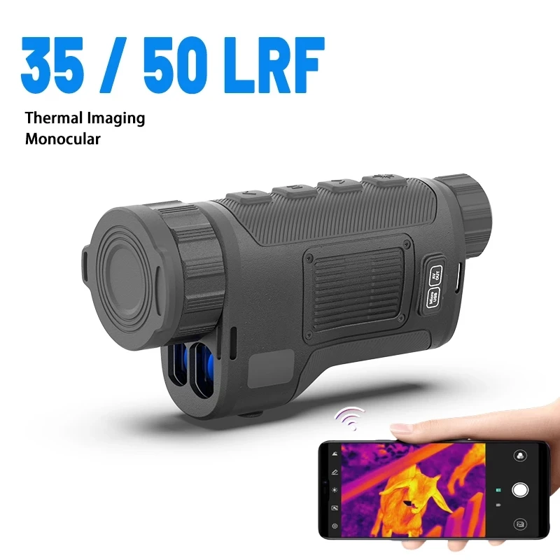 

TK335/50PRO LRF Thermal Monocular Camera Built-in Laser Rangefinder Long Detection Range Video WIFI Hotspot Tracking for Hunting