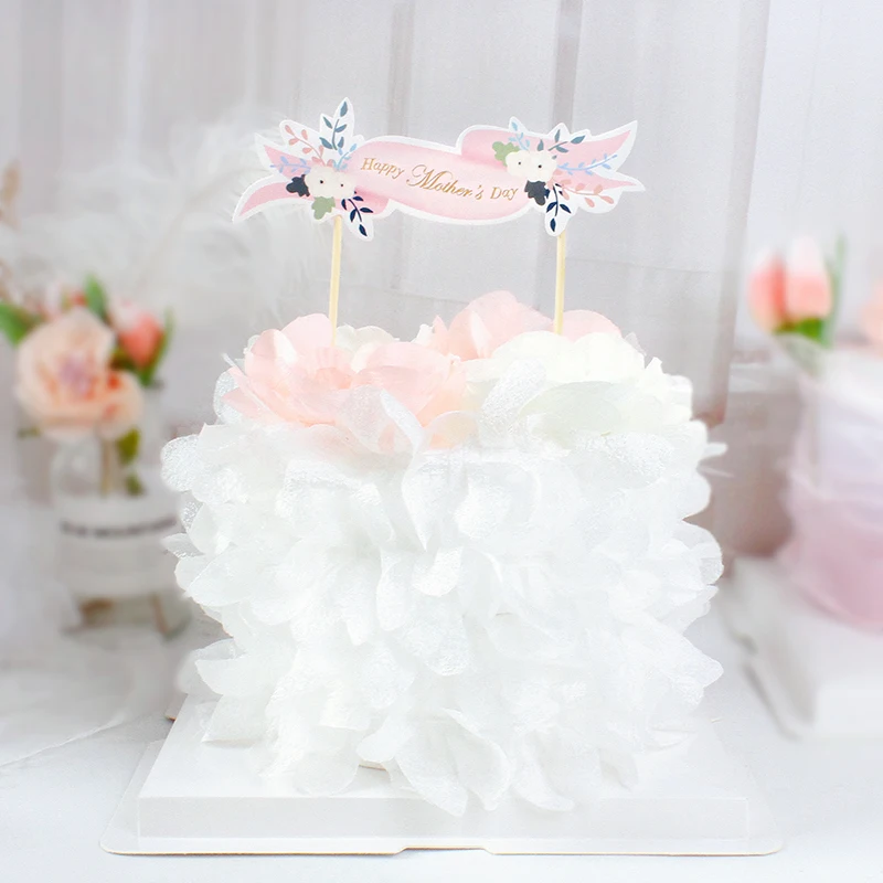 Топпер для торта на день матери Цветочная корона украшение мамы рождения кексов
