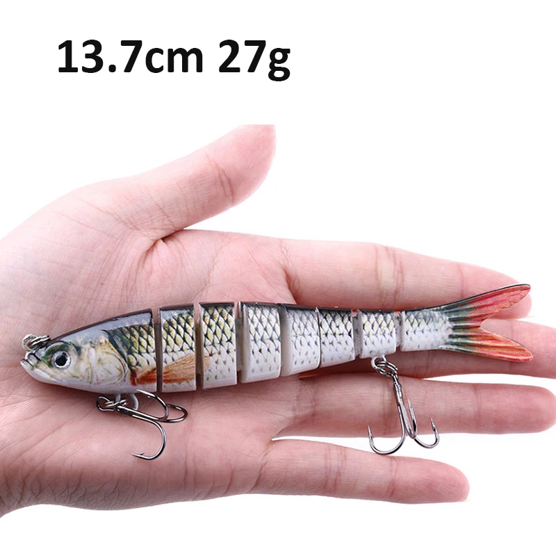 

137mm/27g Sinking Wobblers Fishing Lures Jointed Crankbait Swimbait 8 Segment Hard Artificial Bait For Fishing Tackle Lure M214