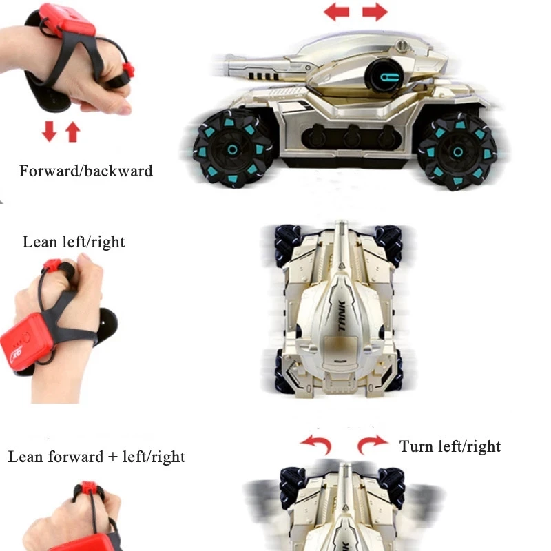 Водяная бомба 2 4G RC Tank свет радиоуправляемого автомобиля музыкальные съемки