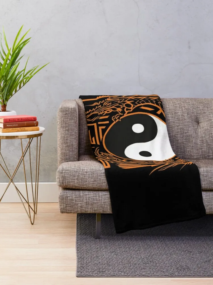 Абстрактное одеяло с драконом Инь Ян диван-кровать на зиму индивидуальный