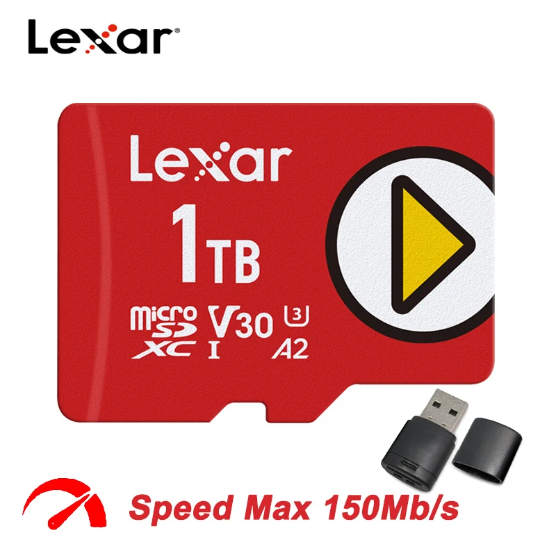 Lexar ® 256GB Play microSDXC ™ UHS-tarjeta 150MB/s C10 U3 V30 III A1 Tarjeta de memoria 