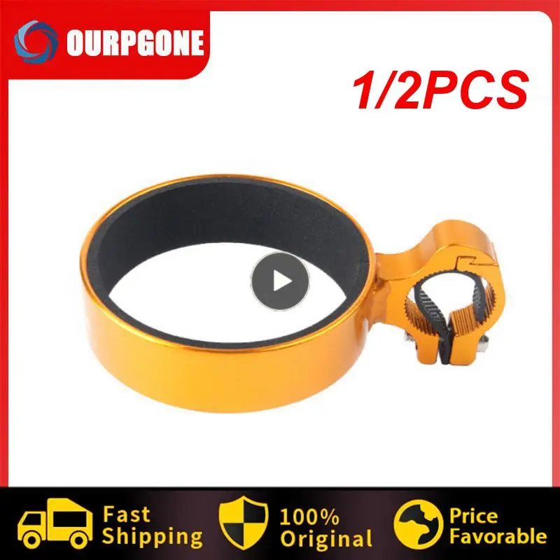 

1/2PCS Aluminum Alloy Cup Holder Bike Coffee Drink Cup Handlebar Mount Stand Bike Water Bottle Cage Bracket