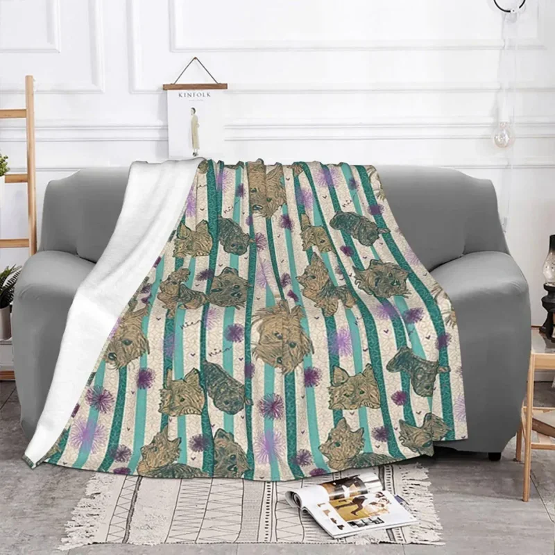 

Yorkshire Terrier Dog Flannel Printed Plaid Anime Multifunction Lightweight Throw Blankets For Sofa Outdoor Rug Piece