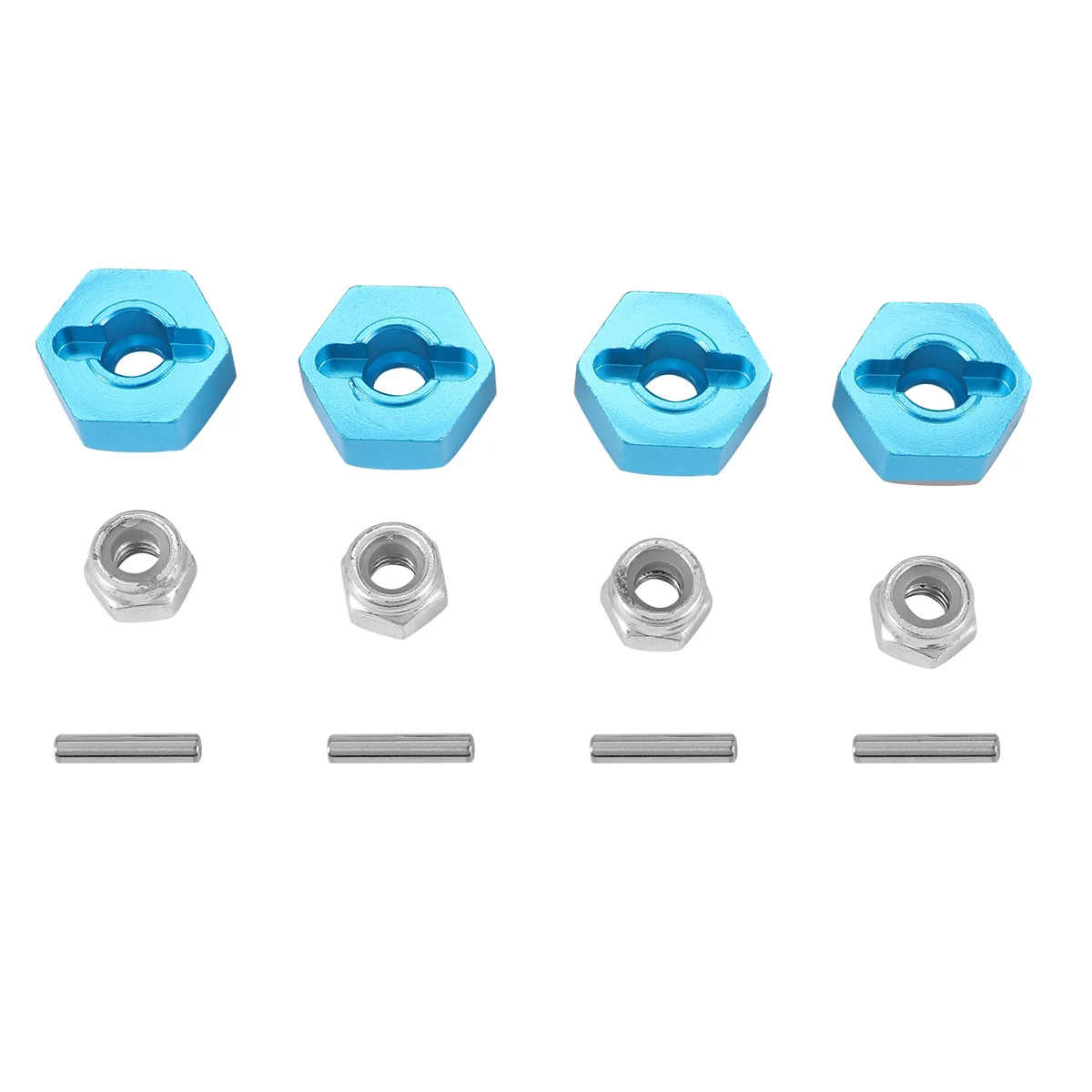 4 шт. металлический шестигранный адаптер для колес 12 мм Tamiya TT01 TT-01 TT02 XV01 TB-04 WT-01N 1/10