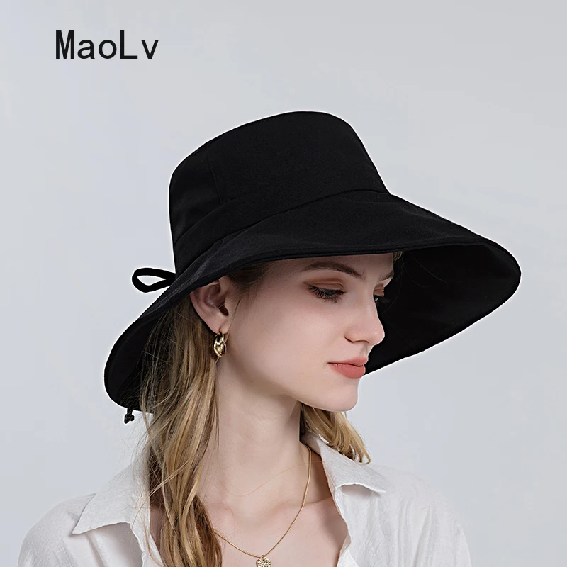 Панама женская с защитой от ультрафиолета модная пляжная шляпа солнца козырьком