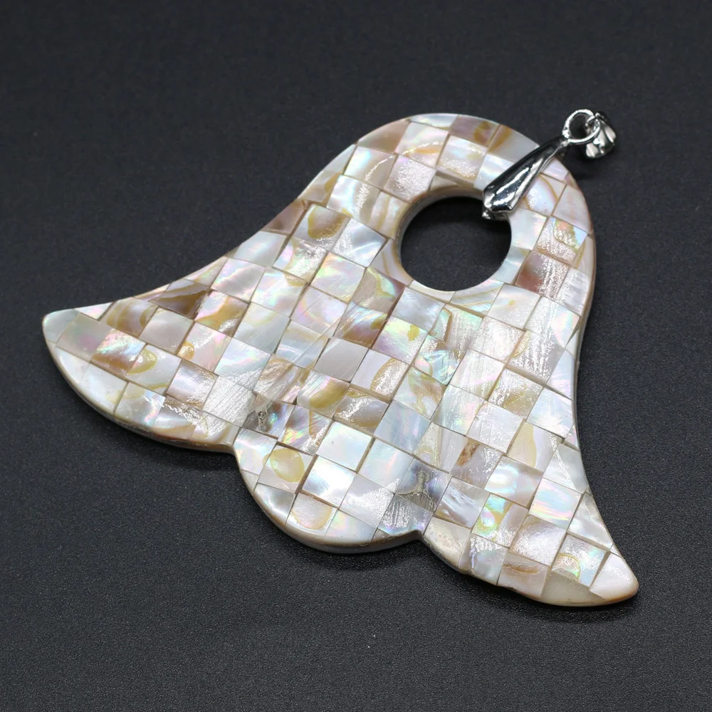 

4PCS Wholesale Price Natural Mother-of-pearl Shell White Lily Flower Shape Pendant For Jewelry Making DIY Necklace Accessories