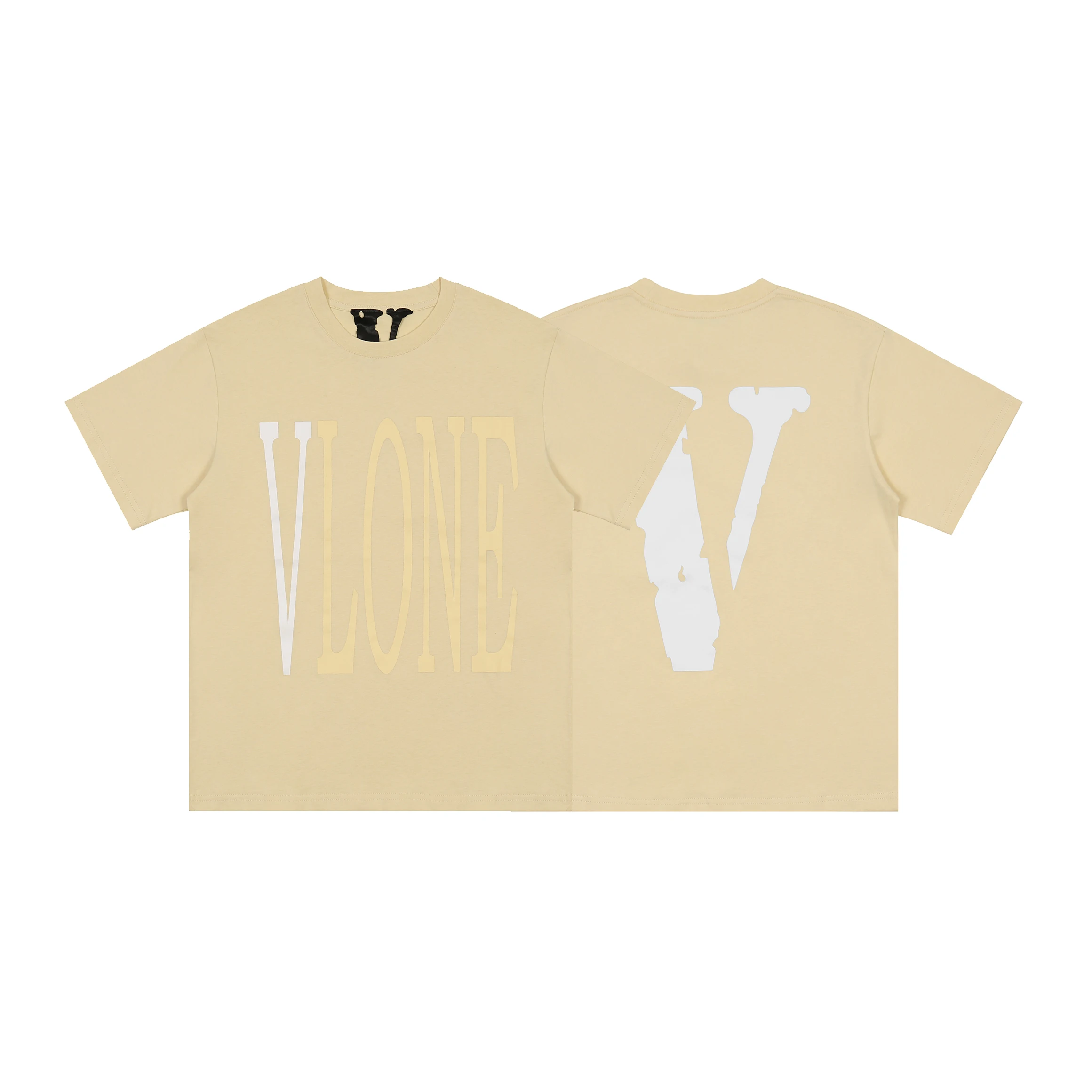 

Мужская/Женская Повседневная модная свободная футболка VLONE в стиле High Street из натурального хлопка, светоотражающая футболка с V-образным выр...