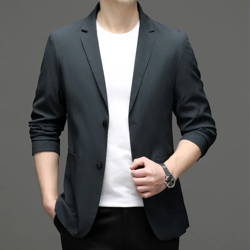 

Lin3070-Seven-quarter sleeve jacket Korean version of the trend half-sleeve suit
