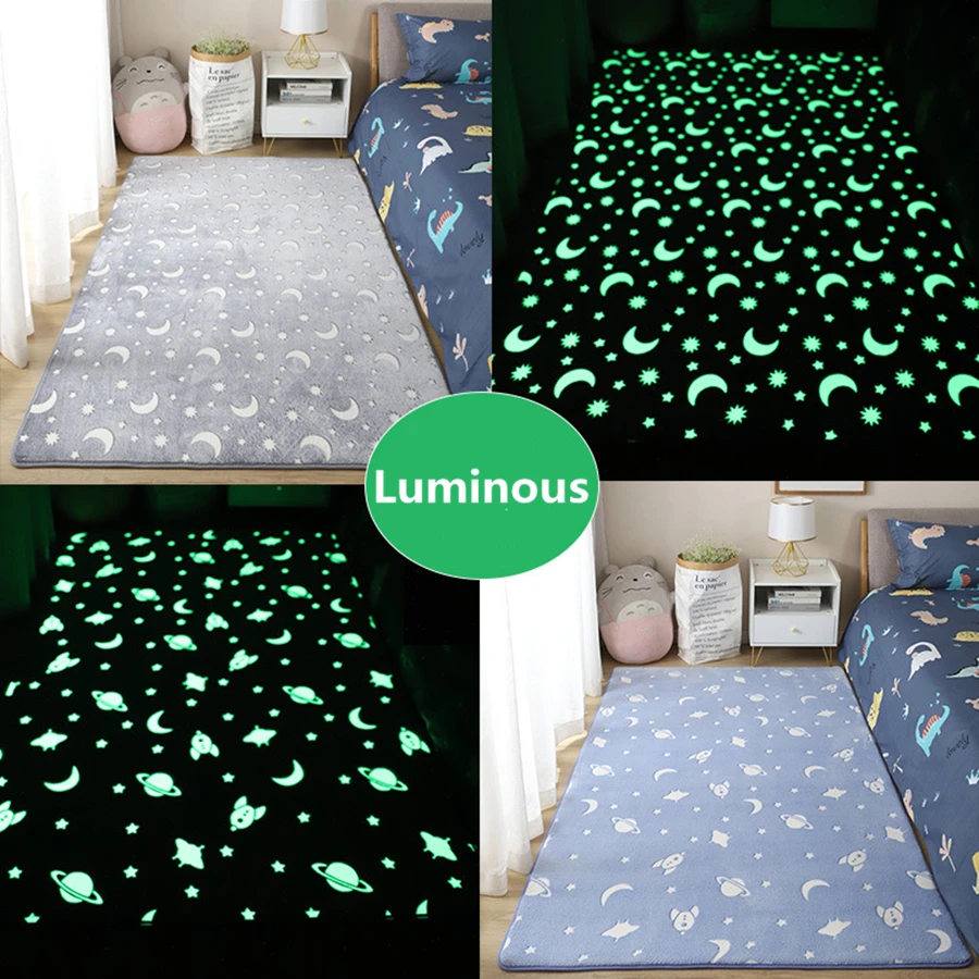 

Newest Living Room Luminous Plush Rug Thick Carpet Children Bed Room Fluffy Floor Carpets Bedside Bed Home Decor Rug Sofa Velvet