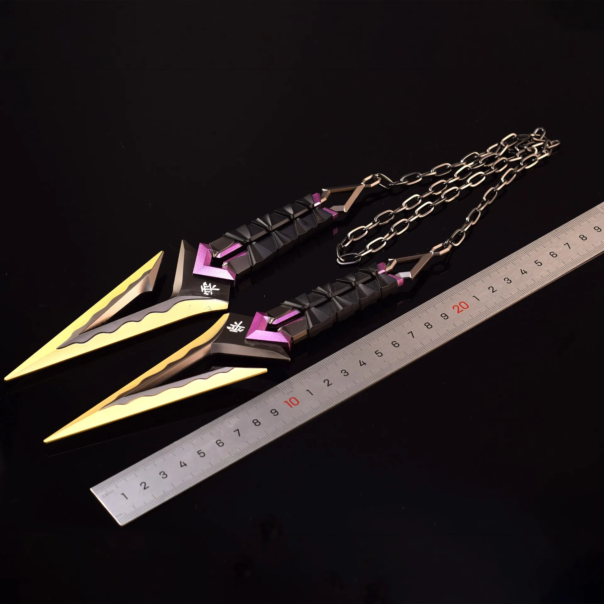 22 см Kuronami no Yaiba вариант фиолетовый ниндзя кунай брелок Valorant игровой