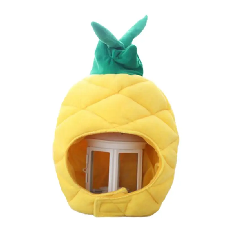 

Funny Tropical Pineapple Fruits Plush Hat Christmas Halloween Cosplay Party Costume Cap Winter Headwear Photo Prop